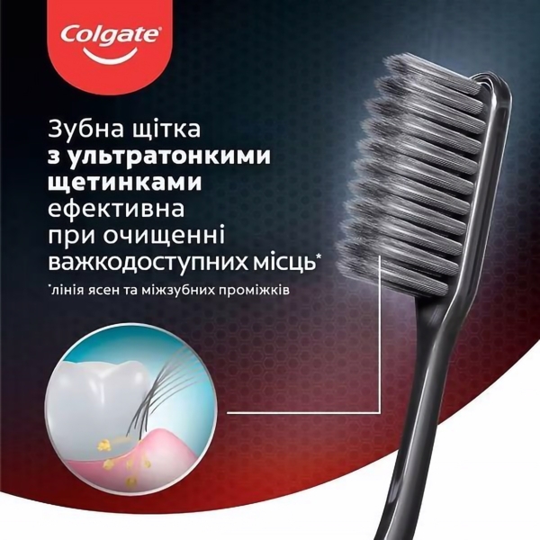 Зубная щетка Colgate Шелковые нити с древесным углем розовая (570267) - Pampik - 6