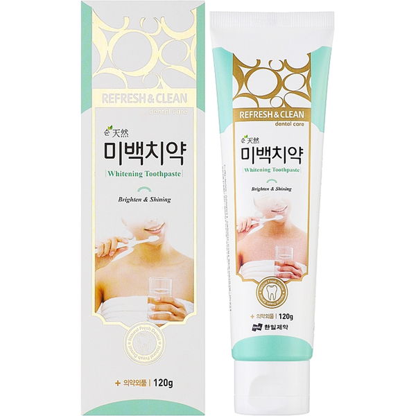 Зубна паста Hanil Refresh & Clean Dental Clean Whitening Toothpaste відбілююча, 120 г - Pampik