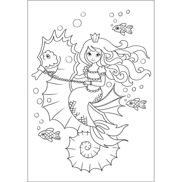 Раскраска 1 Вересня Русалочка 12 страниц (742930) - Pampik - 3