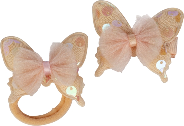 Набір заколок для волосся Lukky Метелик, 2 шт., бежевий (T18546_Бежевий) - Pampik - 2