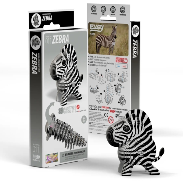 Сборная 3Д модель Eugy Зоопарк Зебра (XEG-011) - Pampik - 5