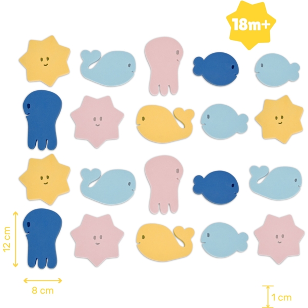 Іграшка для купання Badabulle: книжка + 20 фігурок - Pampik - 3