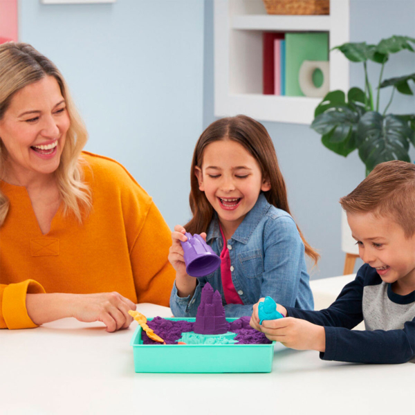 Набір піску для дитячої творчості Kinetic Sand V2 Замок з піску, 454 г, фіолетовий (71402) - Pampik - 5