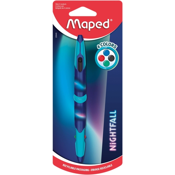 Ручка Maped Nightfall кулькова двостороння 4 в 1 (MP.229445) - Pampik