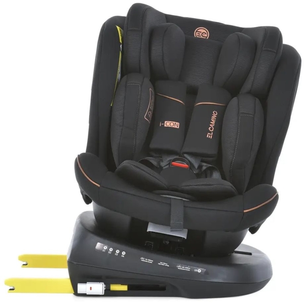 Автокрісло El Camino ME 1117 I-con Black Striped чорне (35222) - Pampik - 8