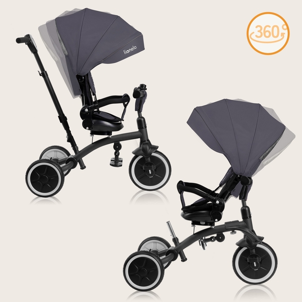 Велосипед Lionelo Tris Plus Grey Stone, сірий - Pampik - 12