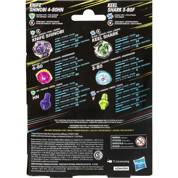 Набір іграшковий Hasbro Beyblade X Dual Pack Set з двох дзиґ (F9586_G0190) - Pampik - 4