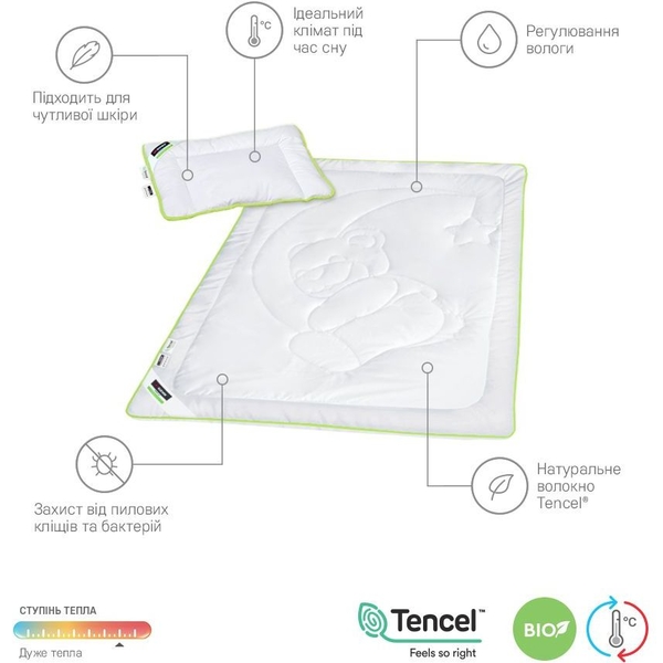 Набір дитячий Sonex з тенцелем: ковдра 110х140 см + подушка 40х55 см SO102130) - Pampik - 4