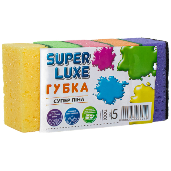 Губки кухонні пористі Продом Супер Піна 9x6x3.5 см, 5 шт. - Pampik