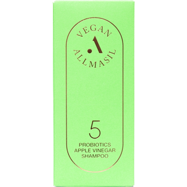 Мягкий бессульфатный шампунь All Masil 5 Probiotics Apple Vinegar Shampoo с пробиотиками и яблочным уксусом 300 мл - Pampik - 2