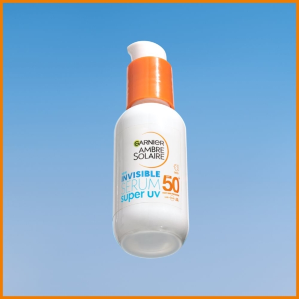 Солнцезащитная сыворотка-флюид Garnier Ambre Solaire Invisible Serum Super UV SPF 50+ с высокой степенью защиты 30 мл - Pampik - 4