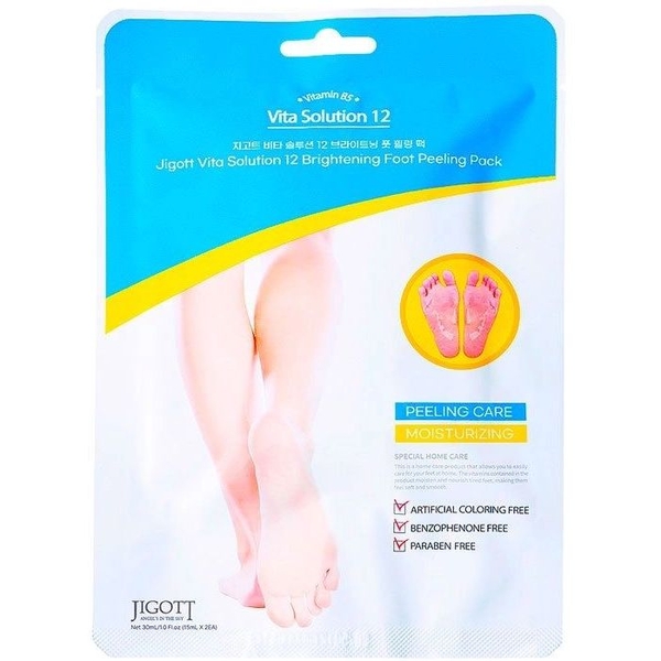 Пілінг-шкарпетки для ніг Jigott Vita Solution 12 Brightening Foot Peeling Pack - Pampik