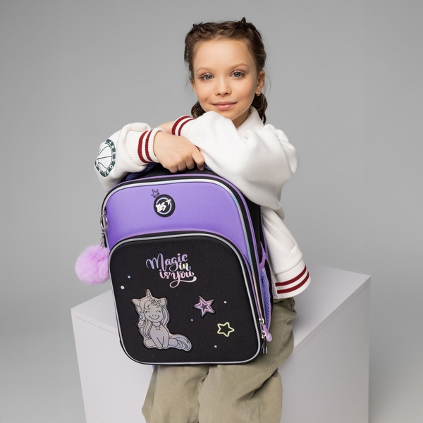 Рюкзак Yes Magic Unicorn S-78 каркасный, черный с фиолетовым (559563) - Pampik - 15