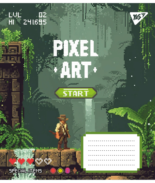 Набор тетрадей Yes Pixel art А5, в косую линию, 12 листов, 25 шт. (767212) - Pampik - 4