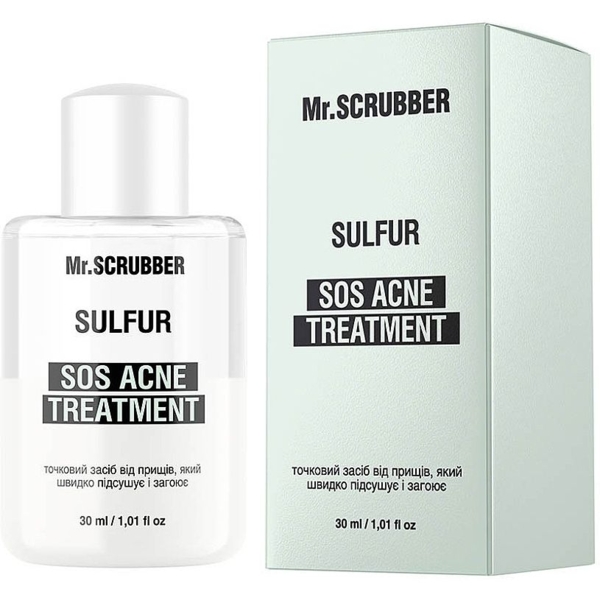 Точечное средство от прыщей Mr. Scrubber Sos Acne Treatment Sulfur 30 мл - Pampik