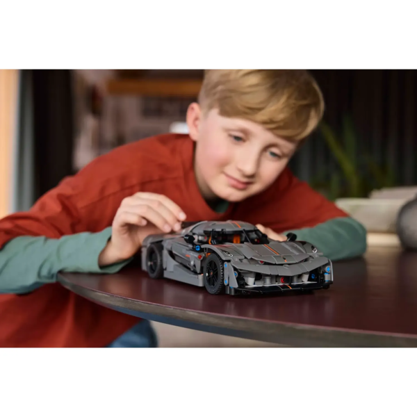 Конструктор LEGO Technic Koenigsegg Jesko Absolut сірий гіперкар, 801 деталь (42173) - Pampik - 10