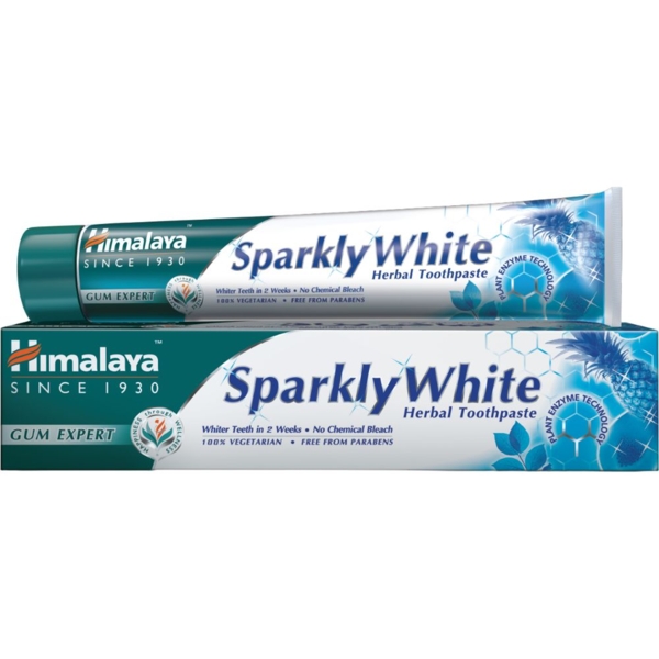 Зубна паста Himalaya Herbals Sparky White комплексний догляд для сяючої білизни, 75 мл - Pampik