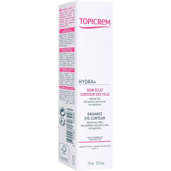 Крем для контура вокруг глаз Topicrem Hydra+ Radiance Eye Contour 15 мл - Pampik - 4