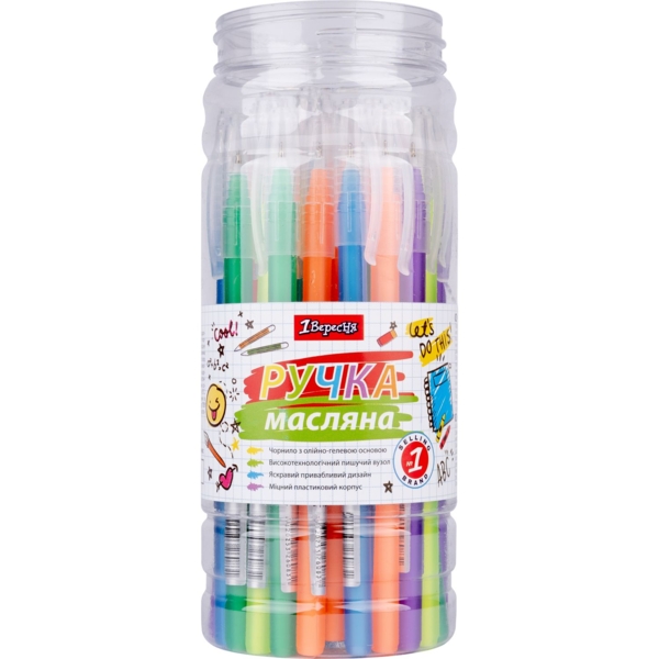 Ручка кулькова 1 Вересня Radium сині чорнила упаковка 30 шт. (411053) - Pampik - 4