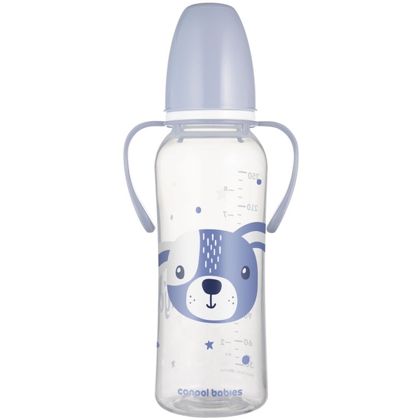 Пляшечка Canpol Babies Cute Animals, 250 мл. (11/845_blu) - Pampik