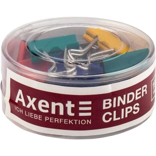 Біндер кольоровий Axent 19 мм туба 12 шт. (4409-A) - Pampik
