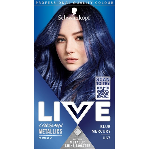 Фарба для волосся Schwarzkopf Live Urban Metallics U67 Blue Mercury - Pampik - 2