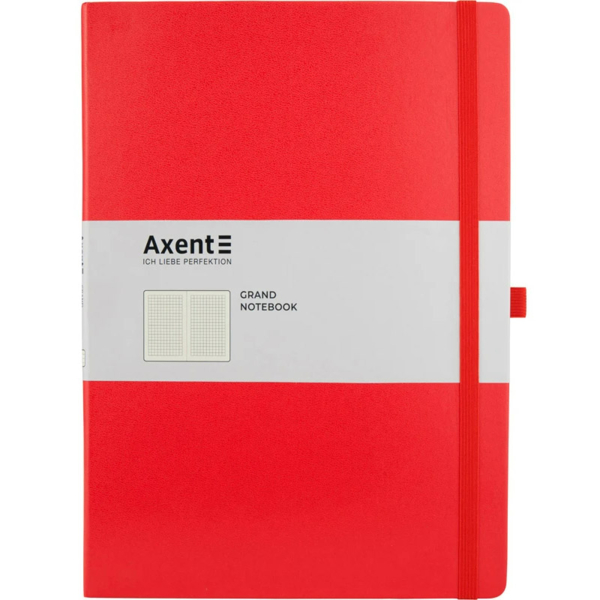 Книга записная Axent Partner Grand клетка 210x295 мм 100 листов красная (8203-06-A) - Pampik