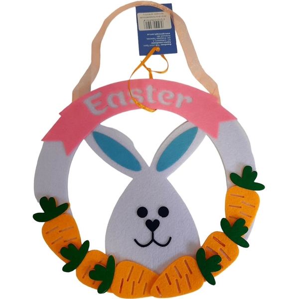 Вінок Аплі Краплі Великодній №2 Кролик з морквинками - Pampik