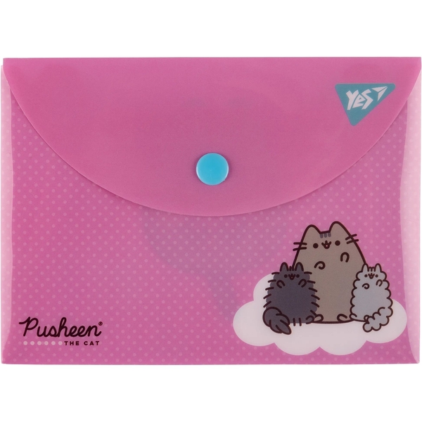Папка-конверт Yes Pusheen B7, на кнопке (492263) - Pampik