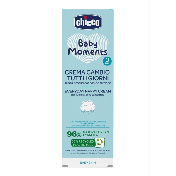 Крем защитный под подгузник Chicco Baby Moments с пантенолом, 100 мл (11641.00) - Pampik - 3