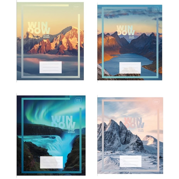 Набор тетрадей ученических Interdruk Premium Nature 2 А5, в клетку, 48 листов, 4 шт. (354495-4) - Pampik - 5