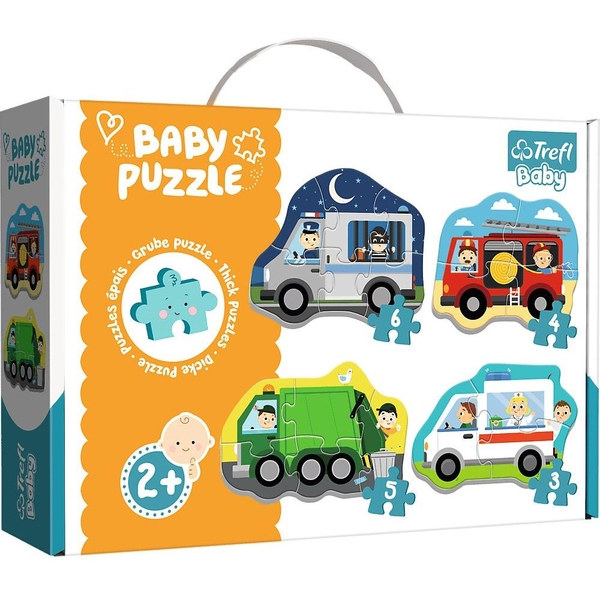 Пазли Trefl Baby Classic Транспорт та професії - Pampik