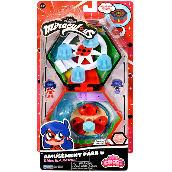 Игровой набор Miraculous Леди Баг и Супер-Кот Chibi Парк развлечений, 2 фигурки и аксессуары (50553) - Pampik - 9