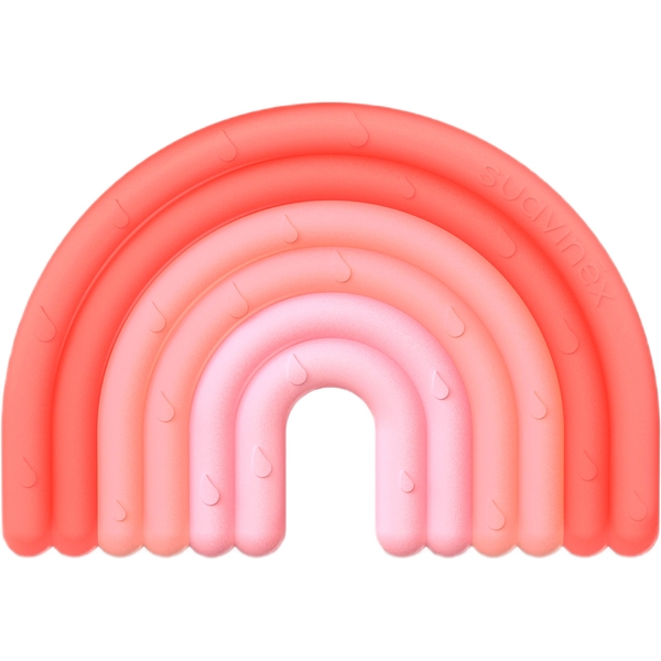 Прорізувач силіконовий Suavinex Step 1, з бульбашками, рожевий (401434) - Pampik