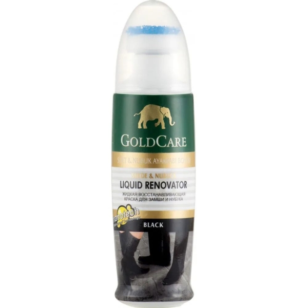 Восстановитель для замши и нубука Goldcare 75 мл, черный - Pampik