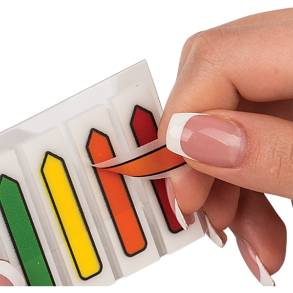 Закладки пластиковые Buromax Neon с клейким слоем 45x12 мм 100 листов (BM.2304-98) - Pampik - 3