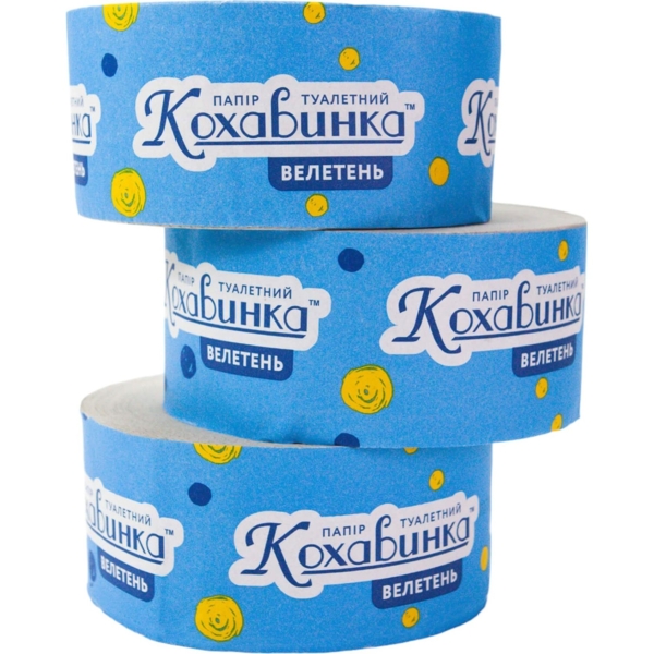 Туалетний папір Кохавинка Велетень одношаровий, 900 відривів, сірий - Pampik - 3
