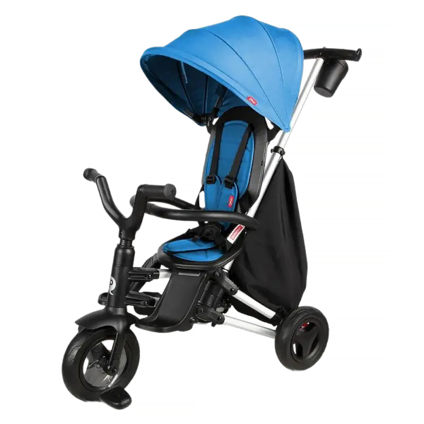 Велосипед складаний триколісний дитячий Qplay Nova+ Rubber Sky Blue (S700-13Nova+SkyBlue) - Pampik