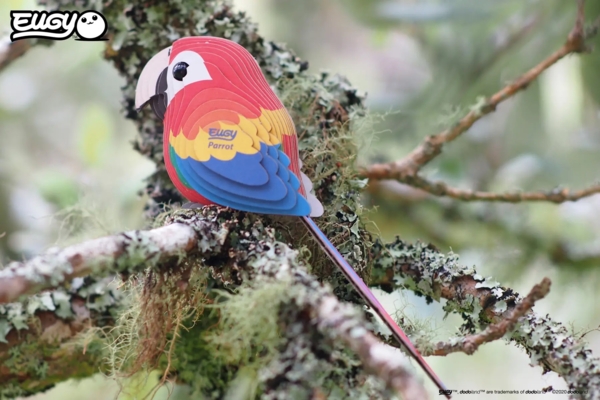 Збірна 3Д модель Eugy Зоопарк Папуга Ара (XEG-023) - Pampik - 7