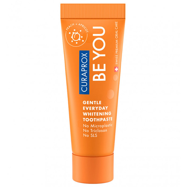 Зубна паста Curaprox Be You Відбілююча, Персик та абрикос, 10 мл - Pampik