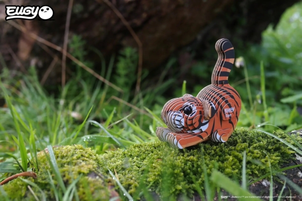 Збірна 3Д модель Eugy Зоопарк Тигр (XEG-012) - Pampik - 10