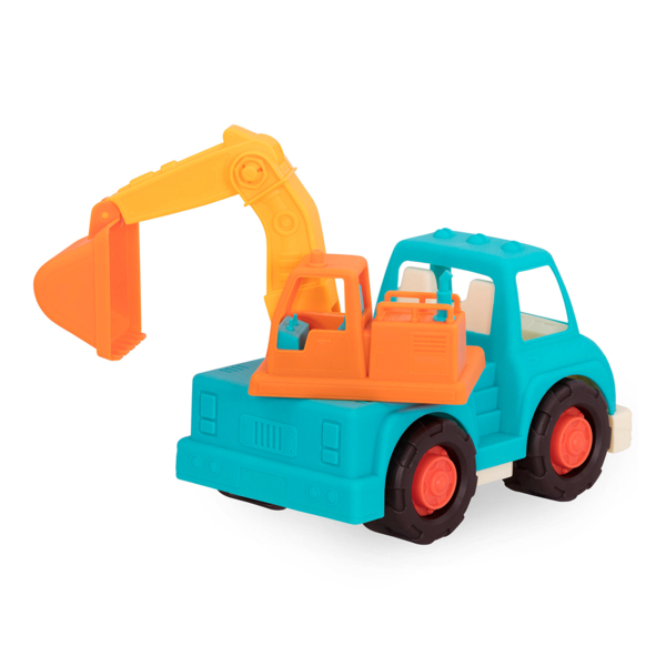 Баттатомобиль Battat Экскаватор голубой с оранжевым - Pampik - 3