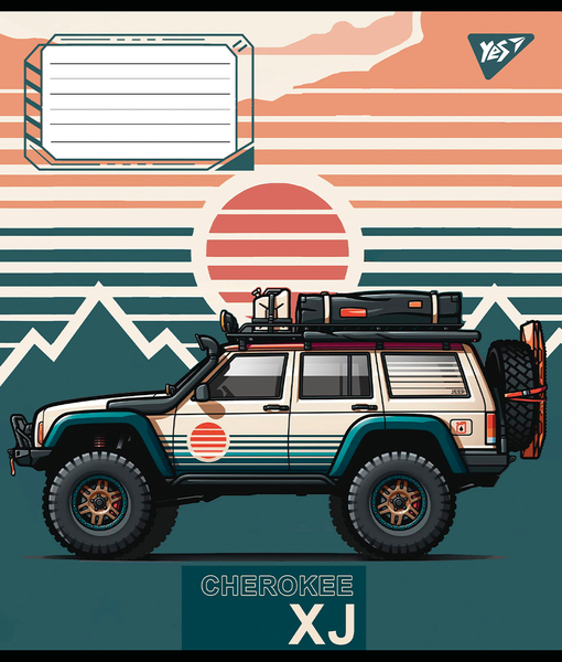 Набір зошитів Yes Off road vehicle А5, в лінійку, 60 аркушів, 10 шт. (767410) - Pampik - 6