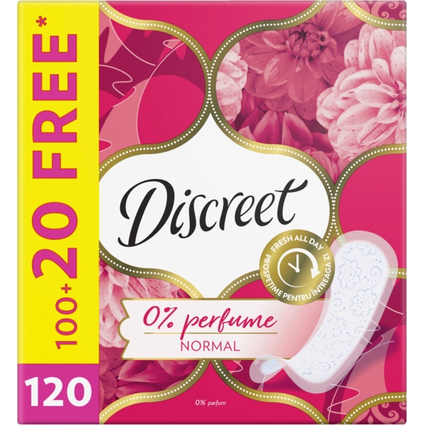 Щоденні прокладки Discreet Normal без запаху, 120 шт. - Pampik - 2