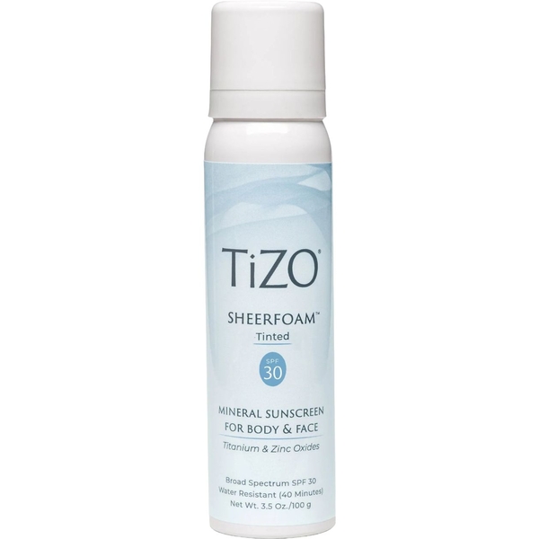 Пінка сонцезахисна для обличчя та тіла з відтінком TiZO SheerFoam Body & Face Tinted SPF 30, 100 г - Pampik