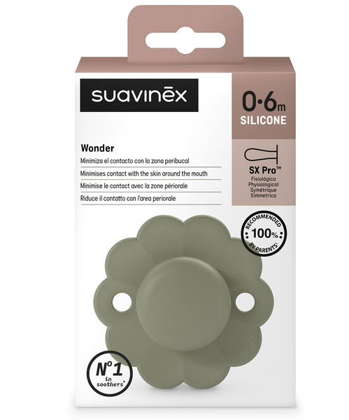 Пустушка фізіологічна Suavinex Wonder, силіконова, 0-6 місяців, зелений (308379) - Pampik - 3