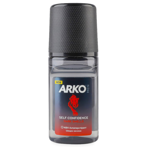 Антиперспірант кульковий Arko Men Self Confidence Dark Smells, 50 мл - Pampik