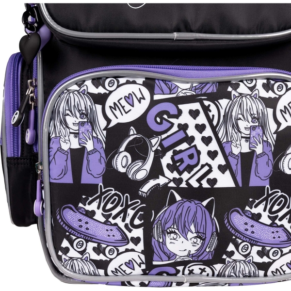 Рюкзак школьный Yes S-101 Anime, черный с фиолетовым (559590) - Pampik - 10