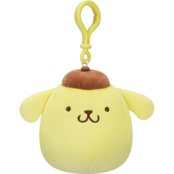 М'яка іграшка-брелок Squishmallows Hello Kitty Помпомпурин на кліпсі, 9 см (SQSN00273) - Pampik