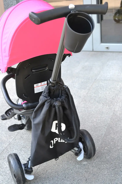 Велосипед складаний триколісний дитячий Qplay Nova+ Rubber Floral Pink (S700-13Nova+FloralPink) - Pampik - 4